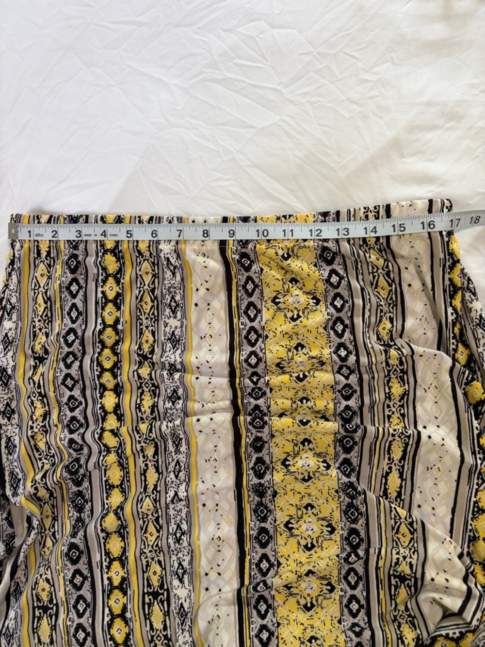 Cato Yellow, Black & White Striped Maxi Skirt - Picture 5 of 8